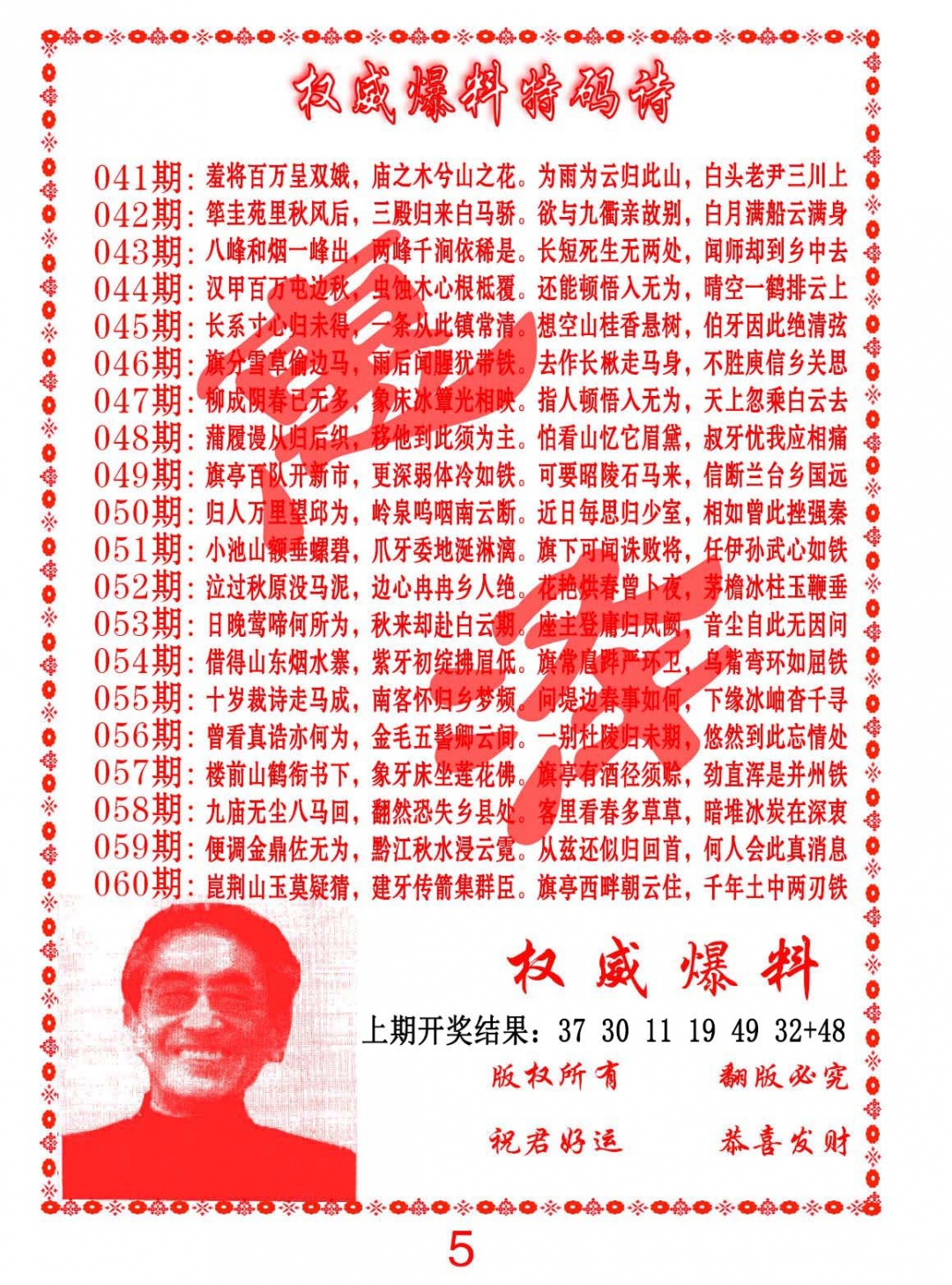 055期权威爆料特码诗[图]