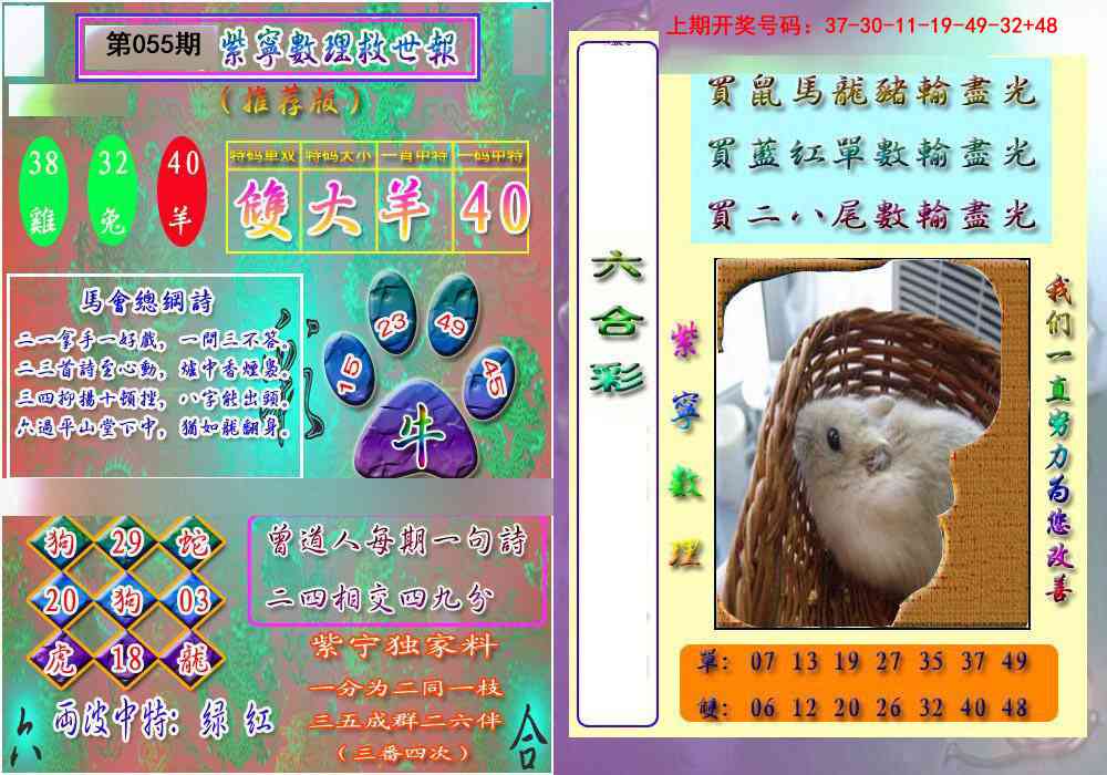 055期数理救世报[图]