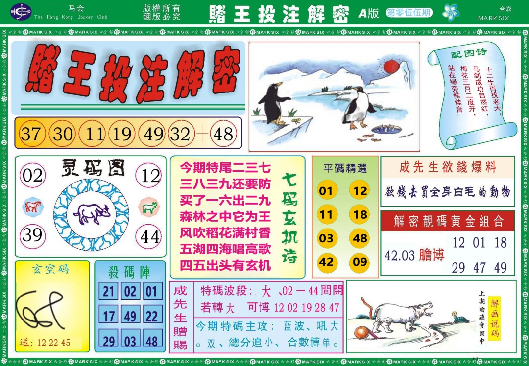 055期赌王投注解密[图]
