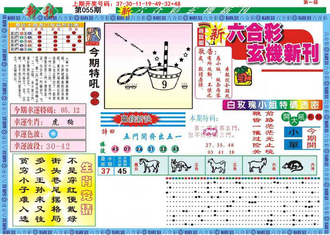 055期新六合彩特码新刊A[图]