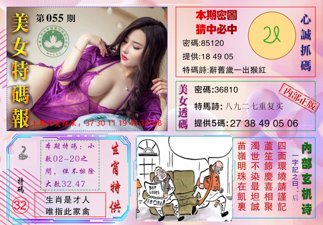 055期美女特码报[图]