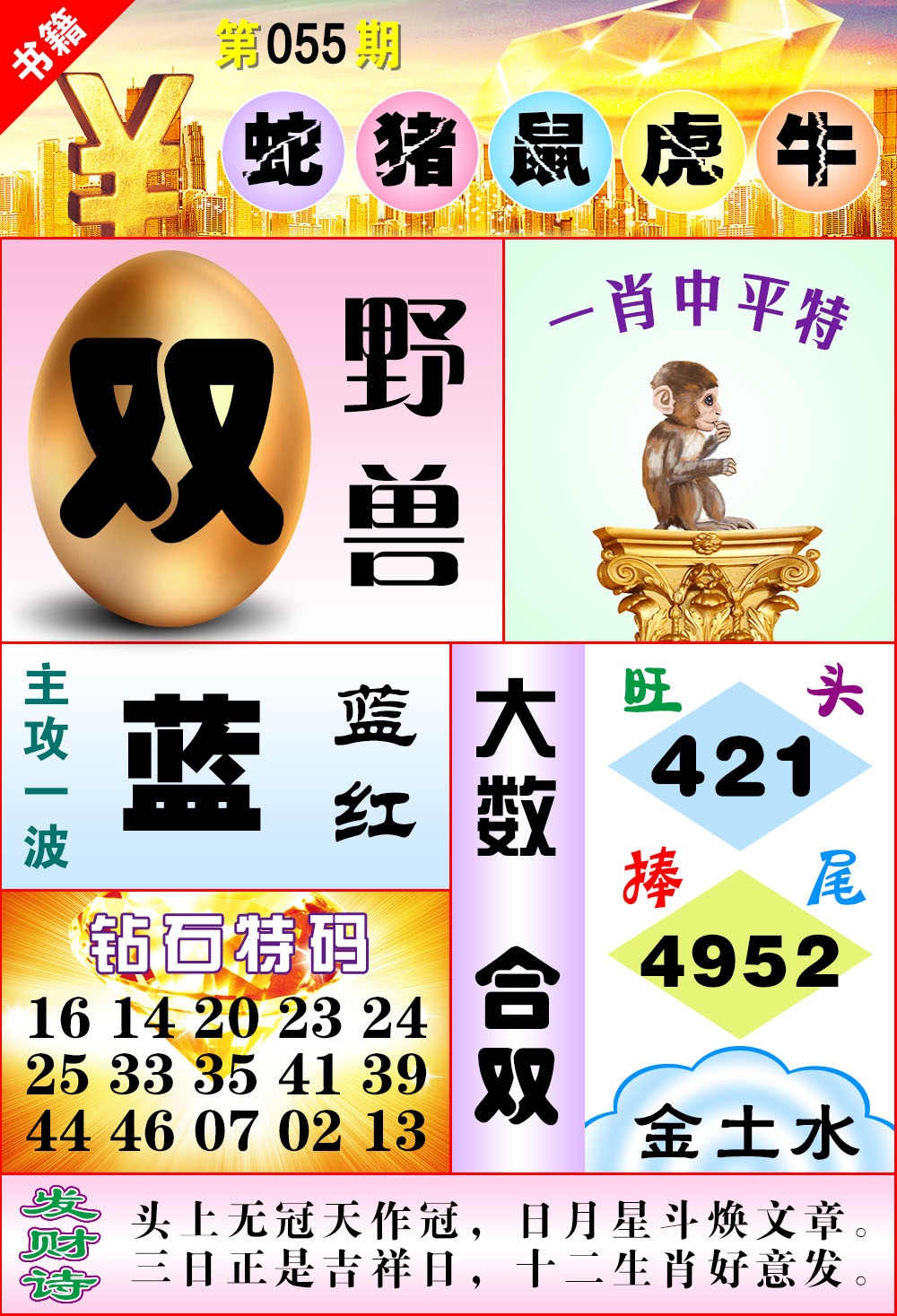 055期澳门金钱豹[图]