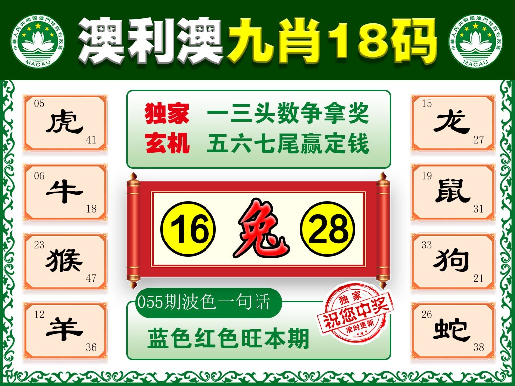 055期澳利澳九肖[图]