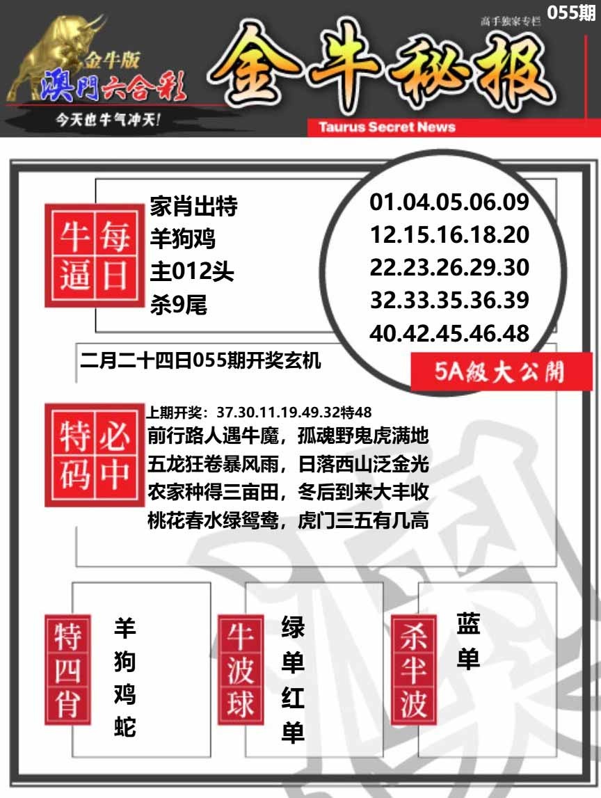 055期金牛秘报A[图]